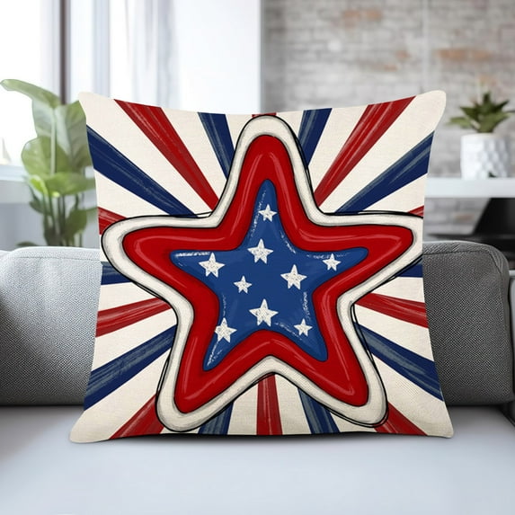 Huge Memorial Day Savings kladzum 4th of July Pillow Covers Independence Day Throw Pillowcase Cover High Definition Printed Throw Pillowcase Cover Fourth of July Party Decorations