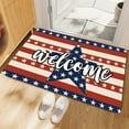 thumbnail image 1 of kladzum Independence Day JULY4th Floor Mat Crystal Velvet Printed Flag Floor Mat Holiday Decoration Carpet Independence Day Gifts 4th of July Outdoor Rug, 1 of 7