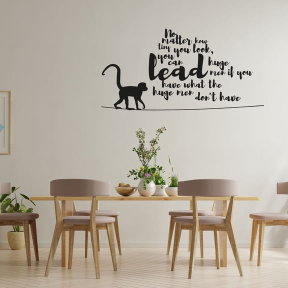 Huge Men Monkey Motivation Quote Animal Animals Life Quotes Wall Sticker Art Decal for Girls Boys Room Bedroom Nursery House Fun Home Decors Stickers Wall Arts Vinyl Decoration Size (6x10 inch)