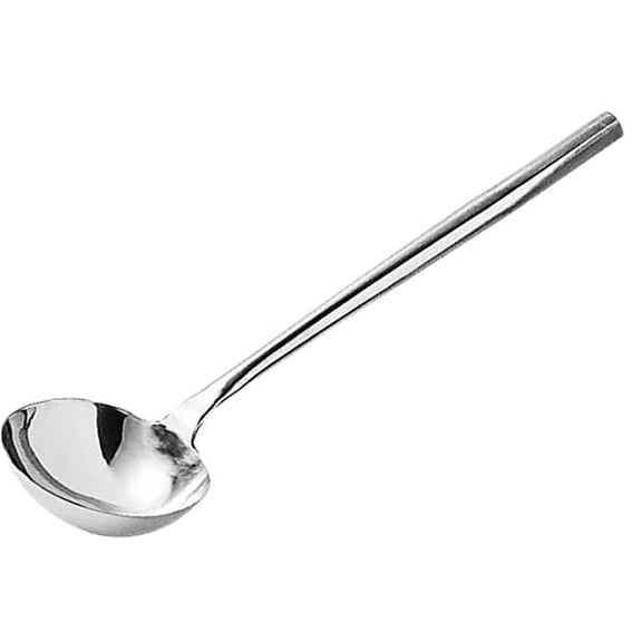 Huge Mexican Style Deep Metal Stainless Steel Stirring Deep Bowl Basting Spoon Cuchara Menear Revolver Onda De Pozolera Mole Birria Caldo Sopas Stews 23.5" Gigante