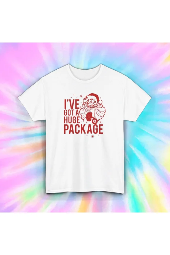 Huge Package Holiday Humor Funny Christmas Gift Box Parody Joke Unisex T-Shirt, up to size 5XL