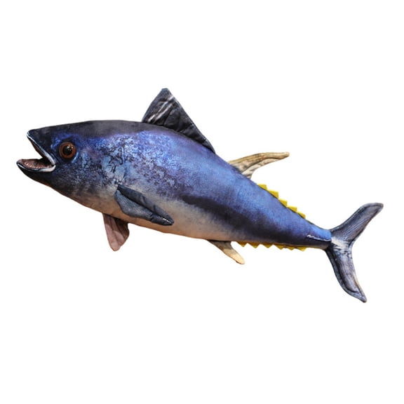 Huge Simulation Bluefin Tuna Plush Toys Stuffed Soft Plush Pillow Fish Toys Creative Decor