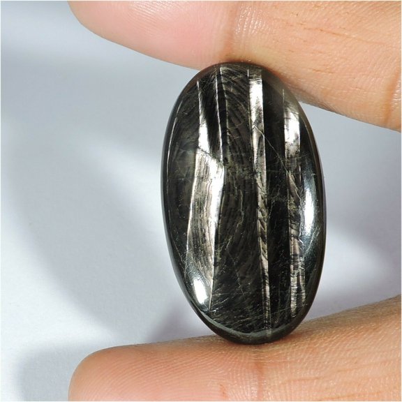 Huge Size 60.70Cts Elegant Natural Hypersthene Oval Cabochon Loose Gemstone