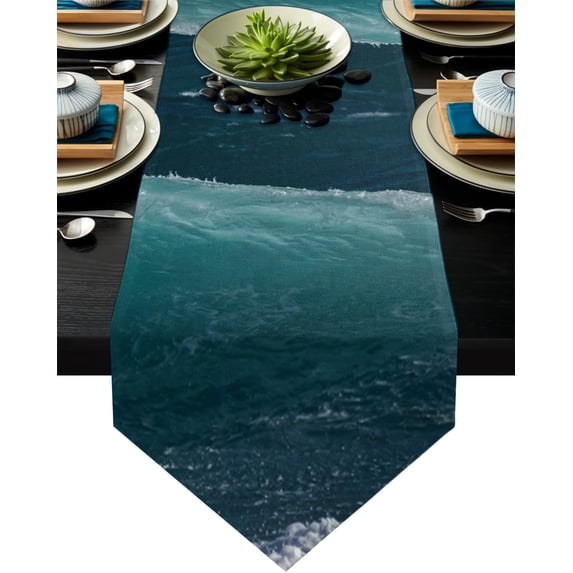 Huge Surf Roll Landscape Wedding Party Table Runners Coffee Table Decoration Home Garden Table Cloth
