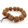 thumbnail image 1 of Huge Tibetan 13 18mm Rudraksha Bodhi Seed Meditation Prayer Beads Mala Bracelet, 1 of 4