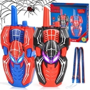 Huge Wave Walkie 2 packs Talkies for Kids, Spider Walkie Talkies Toys Gift for Boys, Two Way Radios, Indoor Outdoor Birthday Gifts for Kids Ages 3-10