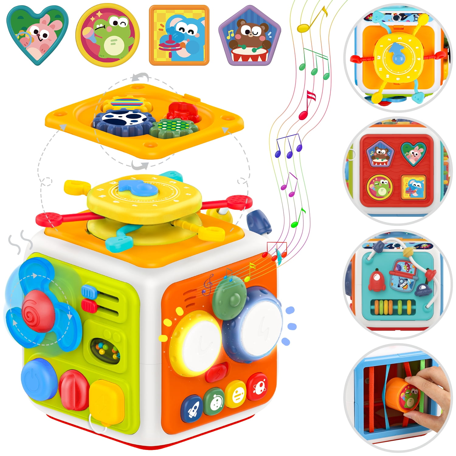 Huge Wave 7in1 Baby Activity Cube with Music & Light, Montessori — free download