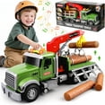 thumbnail image 1 of Huge Wave 15" Large Truck Toy for Boys, Kids Tow Truck Toys, with Loading Crane and 6 Timber, Lights and Sounds Christmas Birthday Gifts for 3-9 Year Toddler, 1 of 7