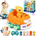 thumbnail image 1 of Huge Wave Mini Remote Control Car for Toddlers, Race RC Cars Toys with 5 Dinosaur Dolls, Kids Sensory Toys with Lights & Musics, Christmas Gift for Boys & Girls 2-6 Years Old, 1 of 7