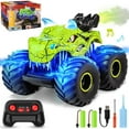thumbnail image 1 of Huge Wave Remote Control Cars for Boys, 2.4Ghz RC Dinosaur Toys for Boys 3-6, RC Monster Trucks with Light & Sound Spray, Birthday Christmas Gift for Boys 3 4 5 6 7 8, Green, 1 of 8