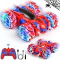 thumbnail image 1 of Huge Wave Spider Remote Control Car, Double Sided RC Stunt Car Outdoor Toys for Kids, 360° Flip 4WD Rechargeable Racing for 4 5 6 7 8 9 10 Boys Girls Christmas Birthday Gifts, 1 of 9