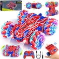 thumbnail image 1 of Huge Wave Spider Remote Control Cars for 6-12 Year Old Boys, Double Sided Rechargeable RC Stunt Car with Cool Light, 360° Flip Gesture Sensing Outdoor Toys for Kids, 1 of 7