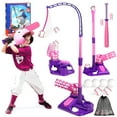 thumbnail image 1 of Huge Wave T-Ball Set Baseball Sport Toys for Girls 3-6, Kids Outdoor Toys Includes 6 Balls, Toddlers Outdoor Backyard Baseball Game Sports Play Set for Kids Boys & Girls Ages 3-8, Pink, 1 of 7