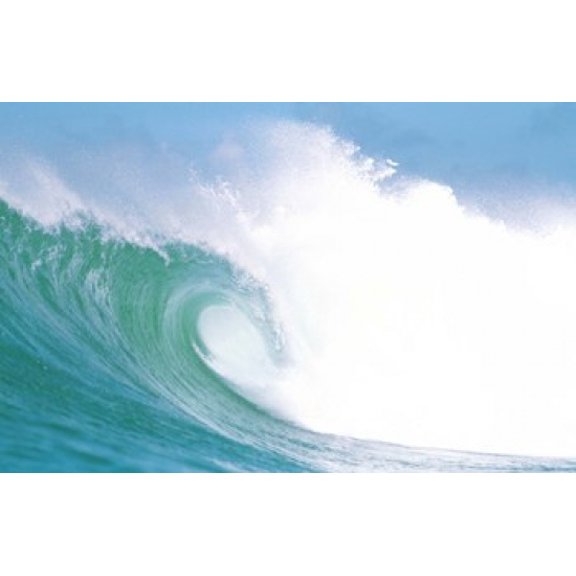 Huge Waves in Ocean Canvas Art - Panoramic Images (36 x 24)