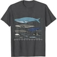 thumbnail image 1 of Huge Whale Type Guide Education Softstyle Unisex T-Shirt,Dark Heather Grey Color,Size 3XL, 1 of 5