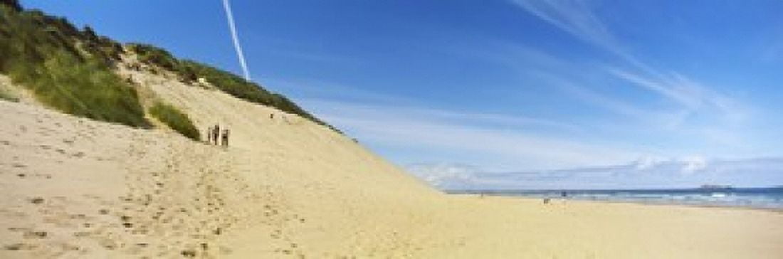 Huge sand dune at White Rocks Bay County Antrim Northern Ireland Canvas Art - Panoramic Images (36 x 12)