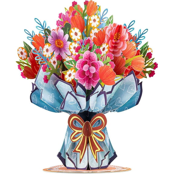 HugePop Vibrance Flower Bouquet Pop Up, with Detachable Flowers