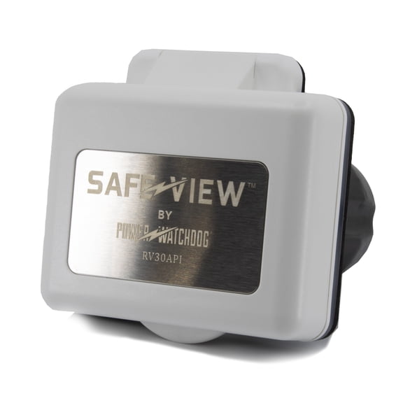 Power Watchdog SafeView Smart RV Power Inlet 30 Amp, White (SV30APIW) LED Status Power Inlet with Halo Light, Reversed Polarity Detection, ETL Certified Shore Power Connection