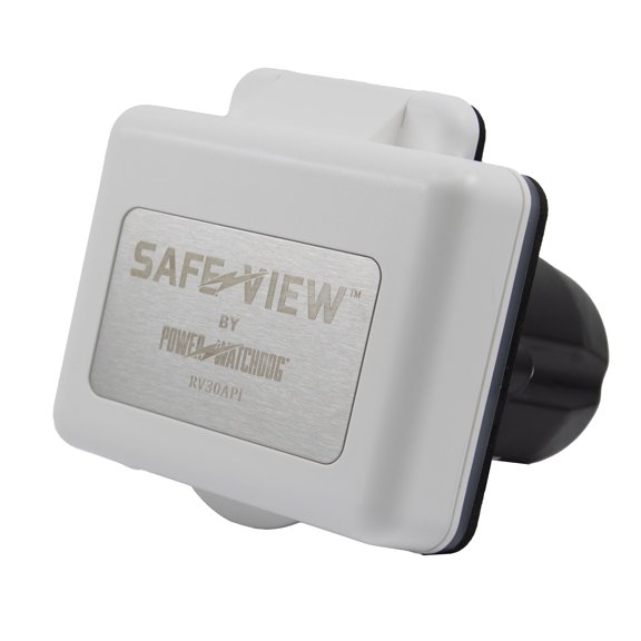 Power Watchdog SafeView Smart RV Power Inlet 50 Amp, White (SV50APIW) – LED Status Power Inlet with Halo Light, Reversed Polarity Detection, ETL Certified Shore Power Connection