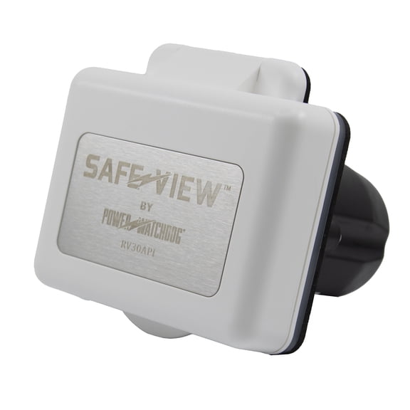 Power Watchdog SafeView Smart RV Power Inlet 50 Amp, White (SV50APIW) LED Status Power Inlet with Halo Light, Reversed Polarity Detection, ETL Certified Shore Power Connection