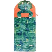 Hugfun Animal Slumber Sleeping Bag Green Triceratops Dinosaur
