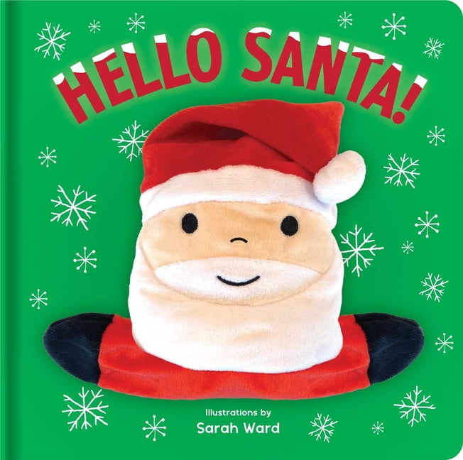 Huggable Hand Puppet Books Hello Santa! Hand Puppet Book Board Book with Plush Hand Puppet