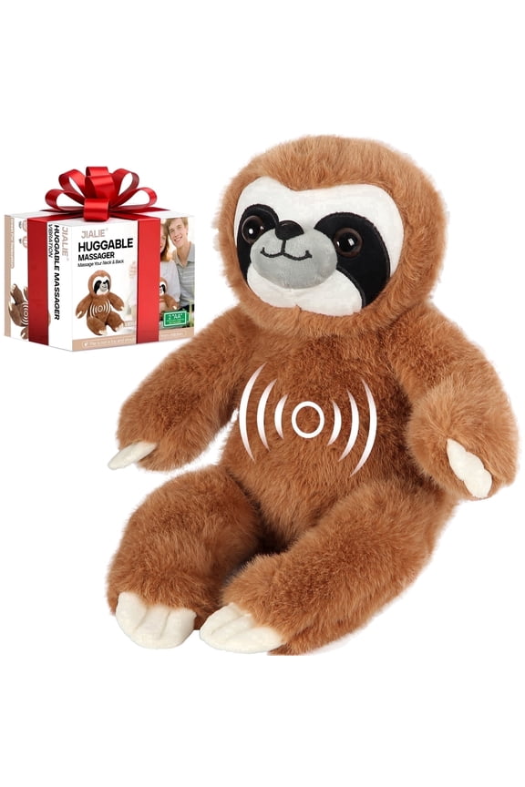 Mother's Day Gift Sloth Huggable Massager with Vibration, Vibrating Massager for Neck Back, Relaxing, Animal Electric Massager, Valentine's Day Gift for Women & Men & Children