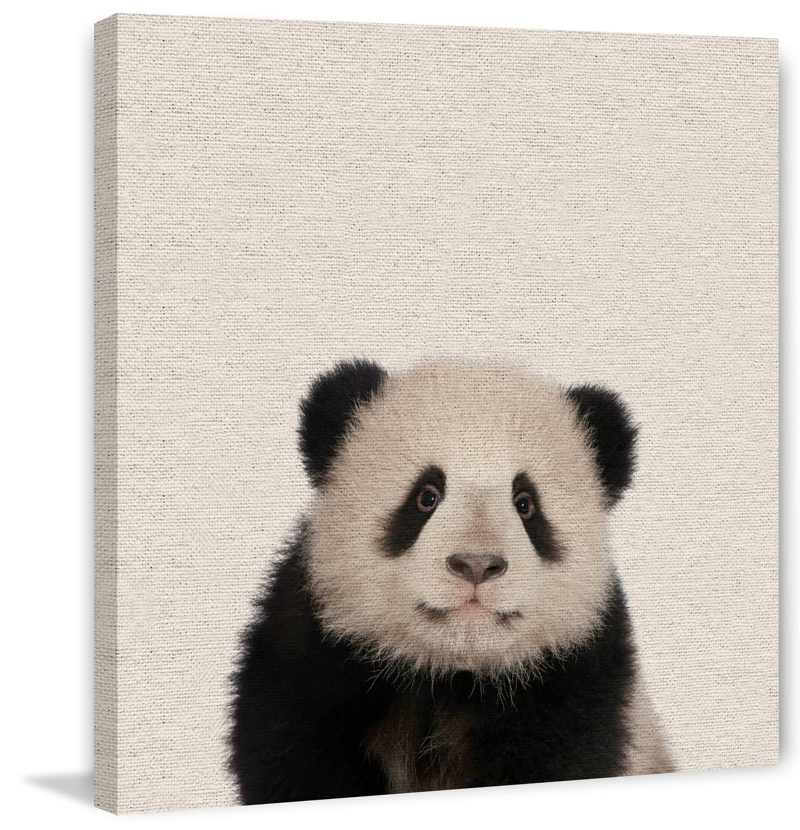 Huggable Panda Painting Print on Wrapped Canvas