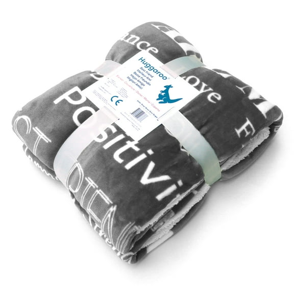 Huggaroo Best Friend Sherpa Throw Blanket for Couch - 60 x 50 inch - Large Soft Blanket - Machine Washable - Premium Throw