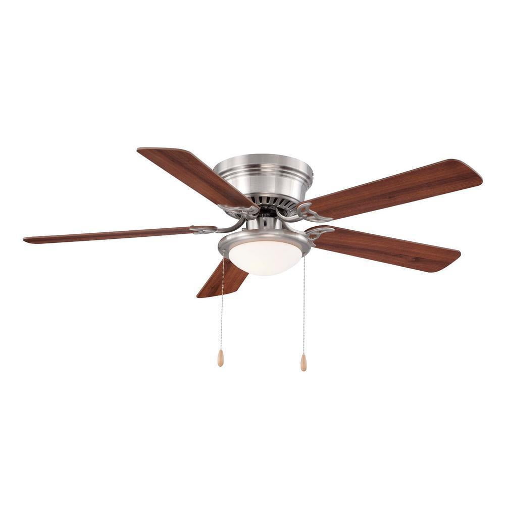 Hugger 52" Nickel Traditional LED Ceiling Fan