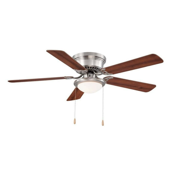 Hugger 52" Nickel Traditional LED Ceiling Fan
