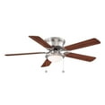 thumbnail image 1 of Hugger 52 in. LED Indoor Brushed Nickel Ceiling Fan with Light Kit, 1 of 5