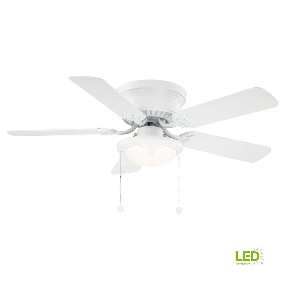 Hugger AL383CP-MWH 44 in. LED Ceiling Fan Distressed Gray and White Blade Finishes