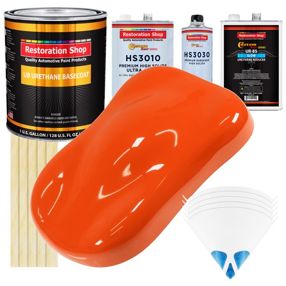 Hugger Orange Gallon Premium URETHANE BASECOAT CLEARCOAT Car Auto Paint SLOW Kit