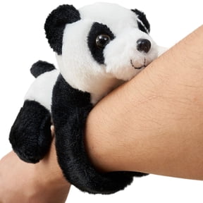 Huggers Panda Plush Toy, 6 Inch Soft Animal Band W/ Clip,Slap Bracelet, Stuffed Animal, Lightweight 100g