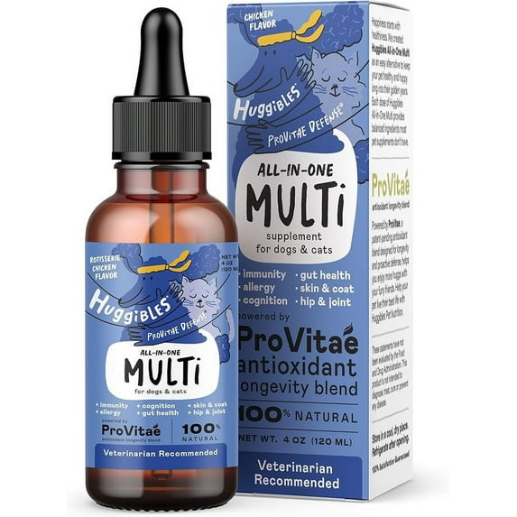 Huggibles All-in-One Multi 4-oz Liquid Multivitamin for Dogs & Cats