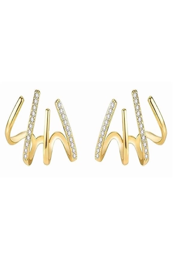 Huggie Hoop Earrings - Earring Stud Sets for Women 14K Gold Plated Hypoallergenic Gold Trendy Jewelry for Women