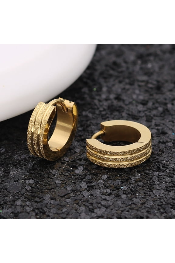 Huggie hinge earrings, Made of stainless steel material, classic style, Men's and women's styles, cool