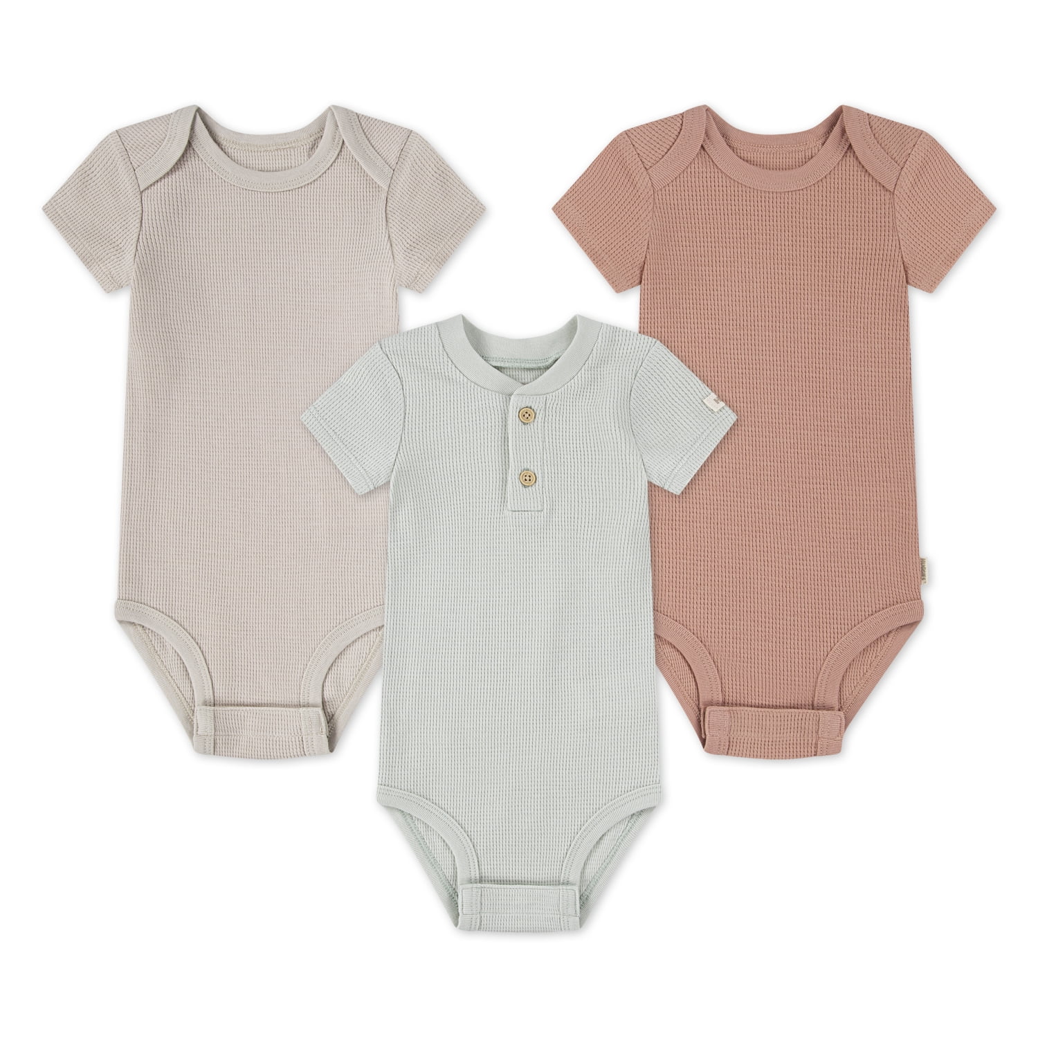 Huggies Baby Boy 3 Pack Organic Cotton Bodysuits, Sizes NB-9M