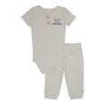 thumbnail image 1 of Huggies Baby Boy Alex The Elephant 2pc Organic Cotton Bodysuit and Pant Set, Sizes NB-24M, 1 of 4