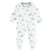 Huggies Baby Boy Alex The Elephant Printed Organic Cotton Sleep and Play, Sizes NB-9M