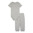 thumbnail image 1 of Huggies Baby Boy Printed 2pc Organic Cotton Bodysuit and Pant Set, Sizes NB-24M, 1 of 4