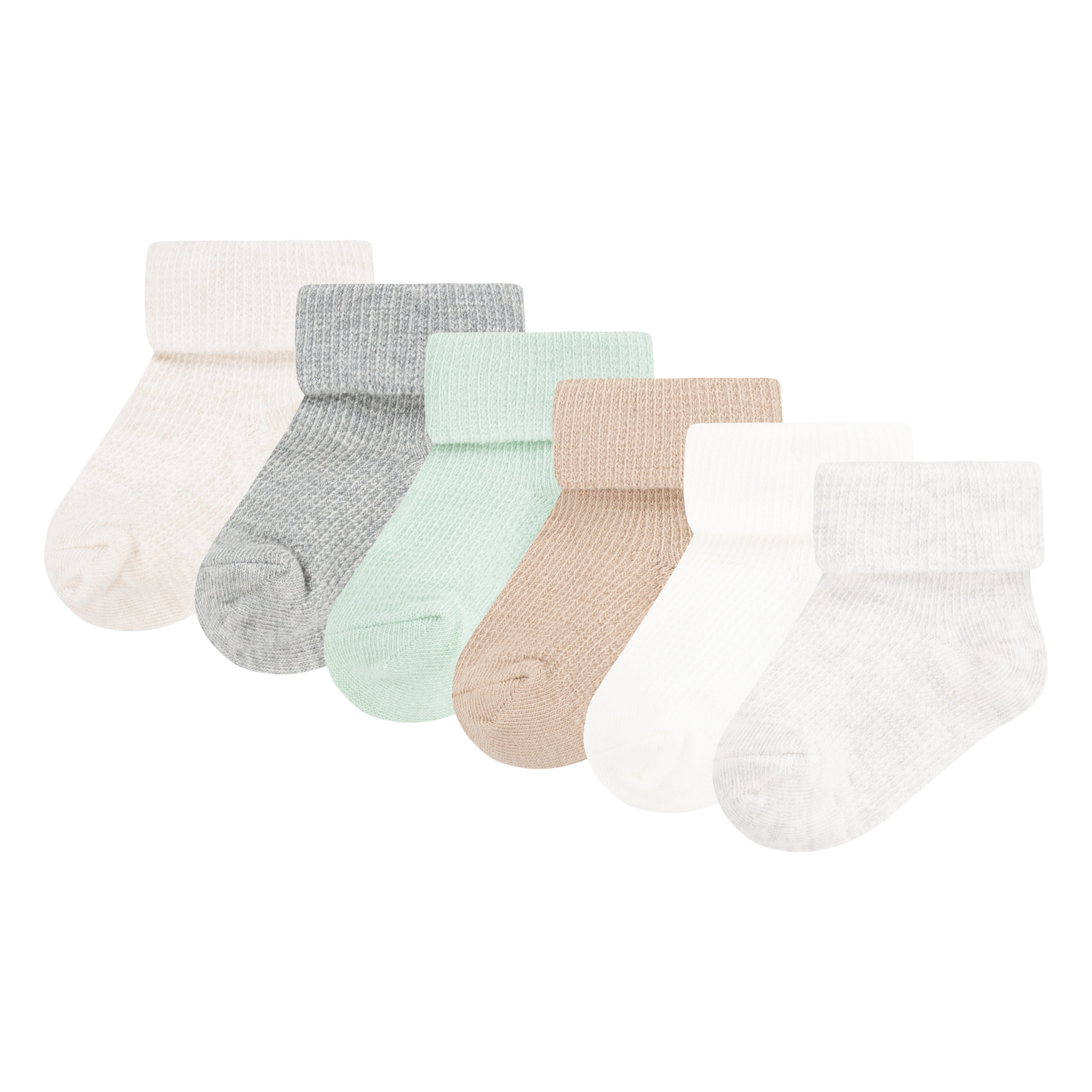 Huggies Baby Boys’ Waffle Socks, 6-Pack, Sizes 0M-6M