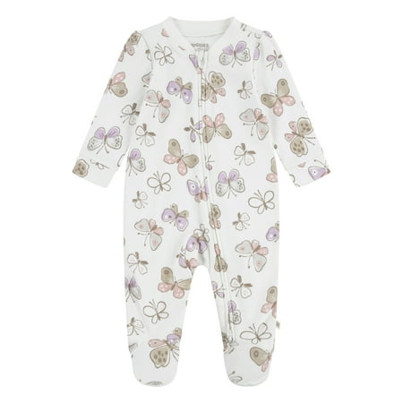 Huggies Baby Girls Butterfly Printed Organic Cotton Sleep and Play, Sizes NB-9M