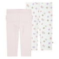 thumbnail image 1 of Huggies Baby Girls Cotton Leggings, 2-Pack, Sizes 0M-24M, 1 of 6