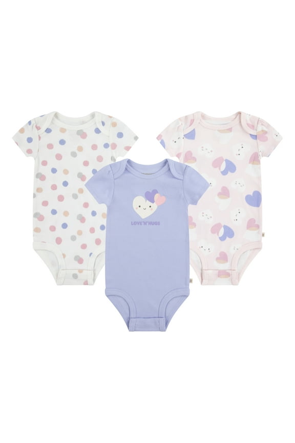 Baby Girls 3-Pack Bodysuit Set, Sizes NB-18M