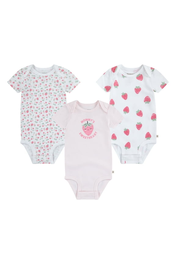 Baby Girls 3-Pack Bodysuit Set, Sizes NB-18M