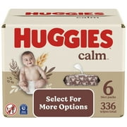 Huggies Calm Baby Wipes, Unscented, 6 Pack, 336 Total Ct (Select for More Options)