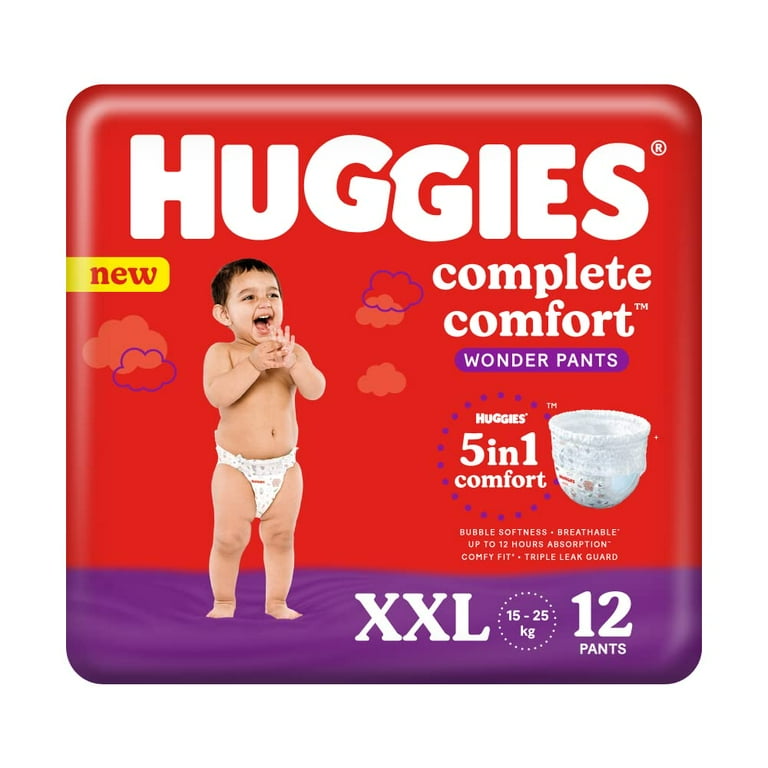 Pampers Active Baby Amazon Pampers Xl Huggies Complete Comfort Wonder Pants  Double Extra Large (XXL