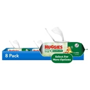8 pack Huggies Extra Large Baby Wipes, Unscented, 1 Flip-Top Pack 42 Wipes Total Select for More